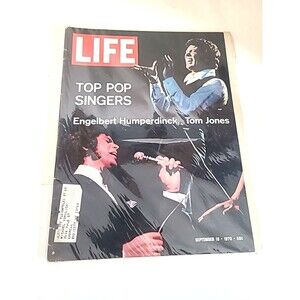 Vintage Life Magazine September 18 1970 Top Pop Singers  W/Protective Sleeve